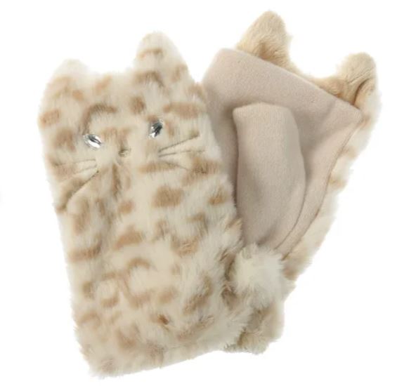 日本貓毛露指手套