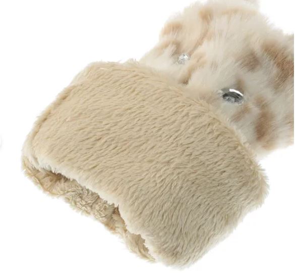 日本貓毛露指手套