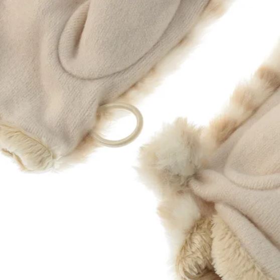 日本貓毛露指手套