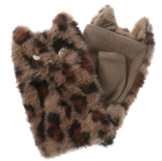 日本貓毛露指手套