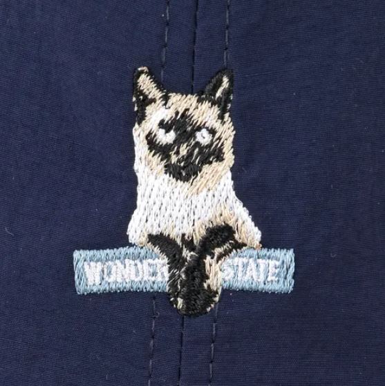 日本貓咪刺繡尼龍帽