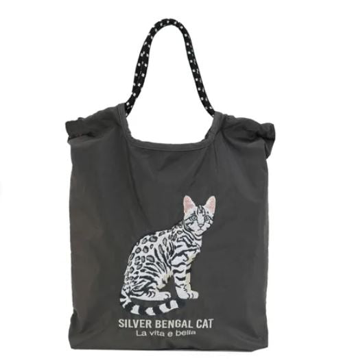 日本貓刺繡手提袋