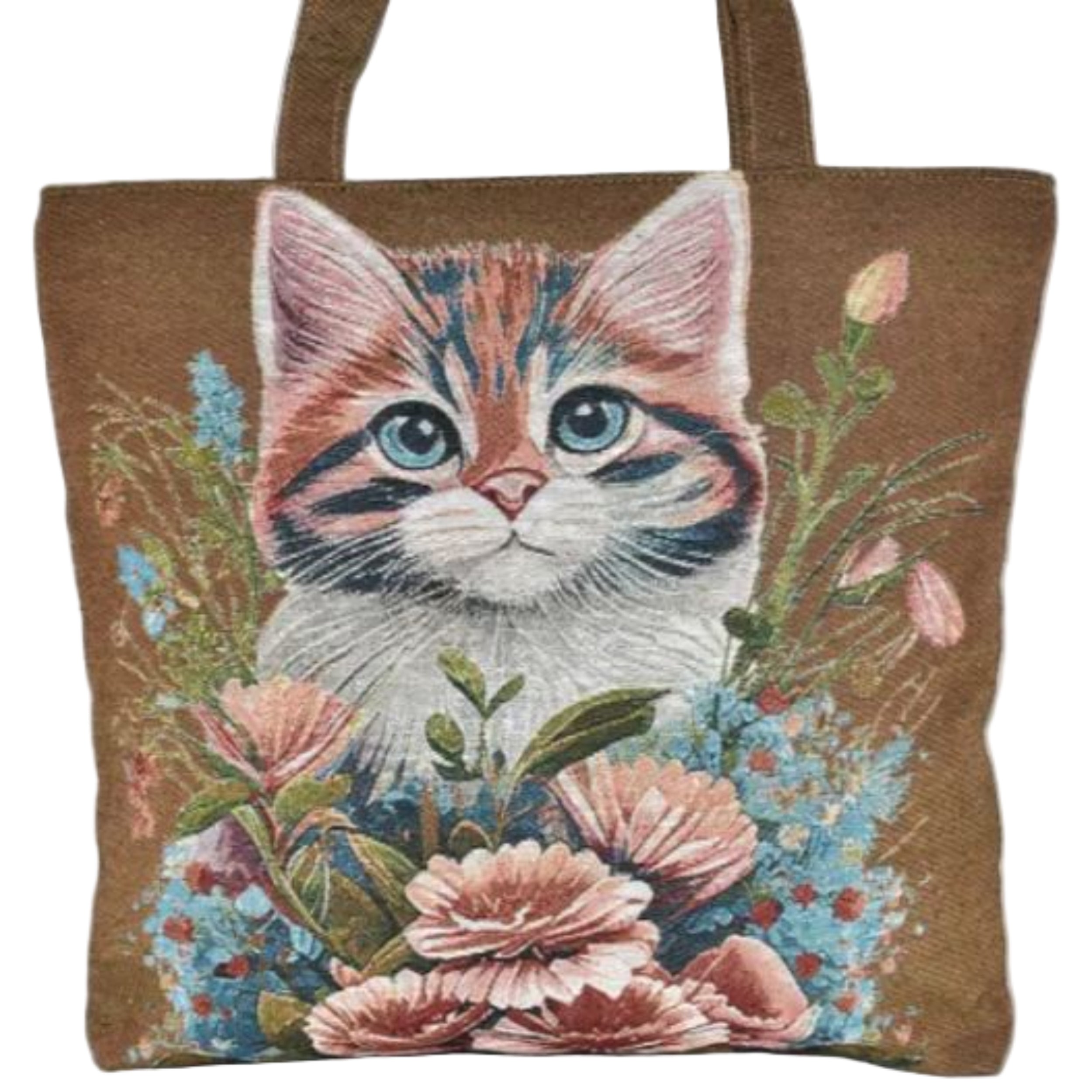 日本貓圖案戈布蘭手提包