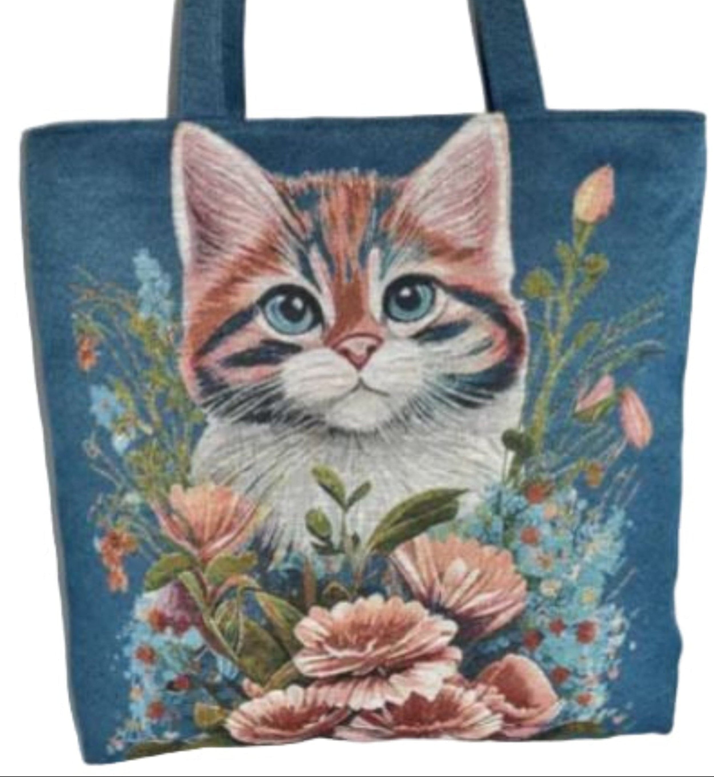 日本貓圖案戈布蘭手提包