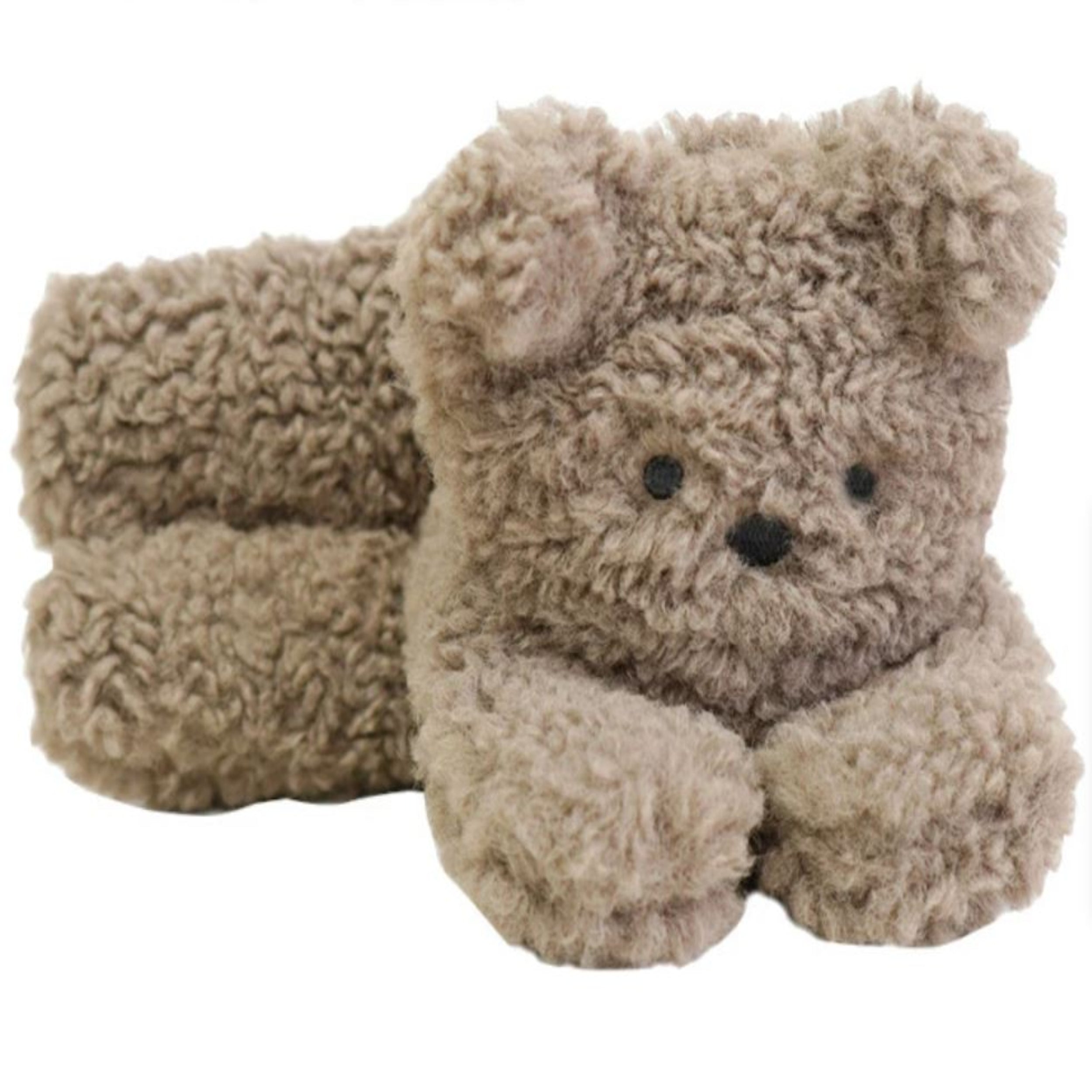 日本立體毛絨小熊圍巾