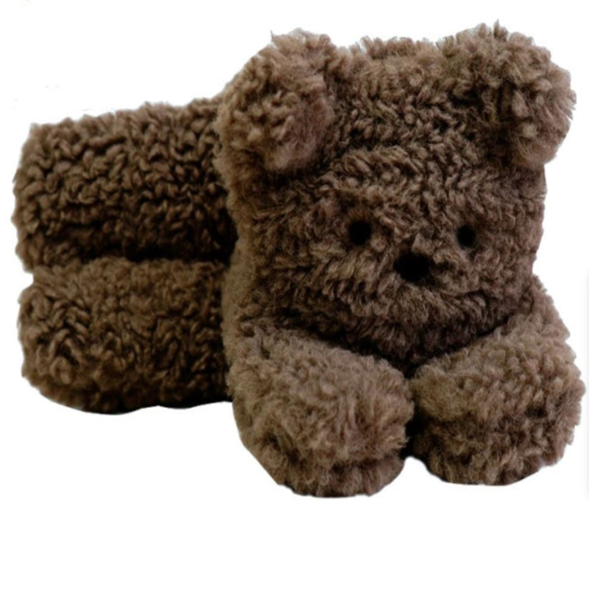 日本立體毛絨小熊圍巾