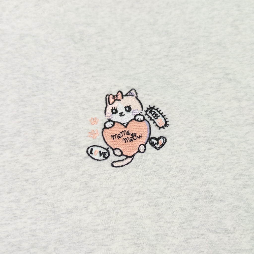 BOO MEMEMEOW CATS & HEART SS TOP