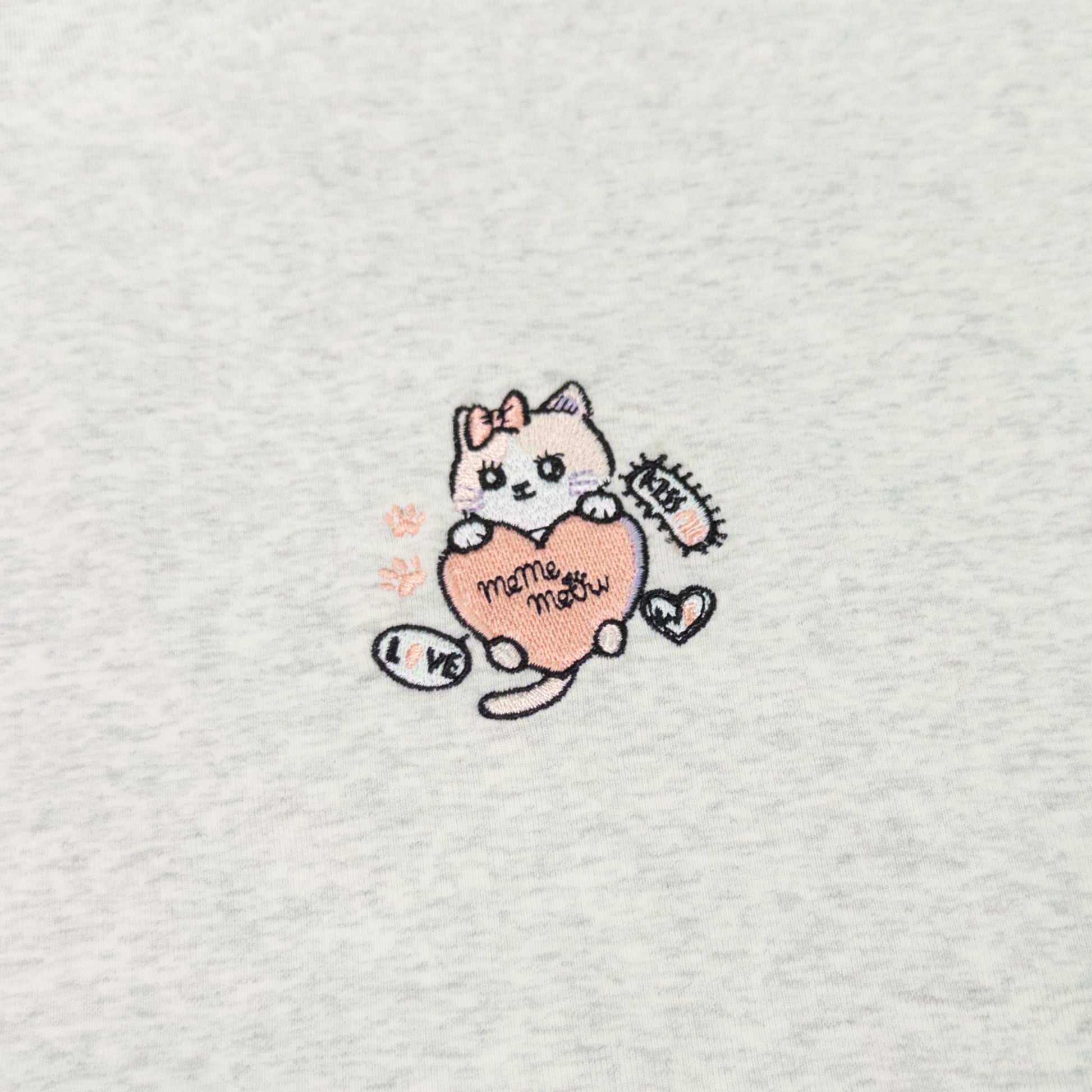 BOO MEMEMEOW CATS & HEART SS TOP