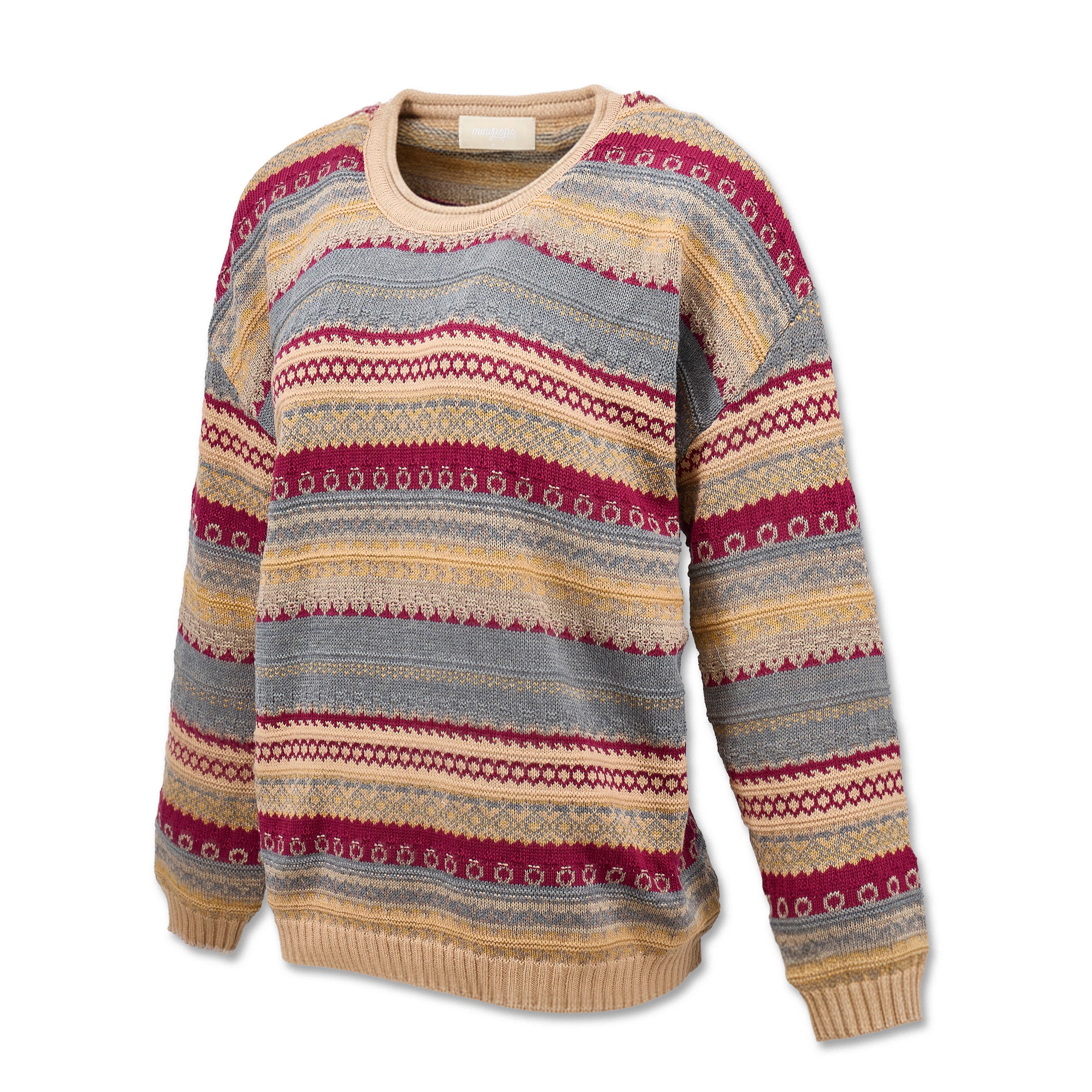 日系女裝彩色織花針織衫