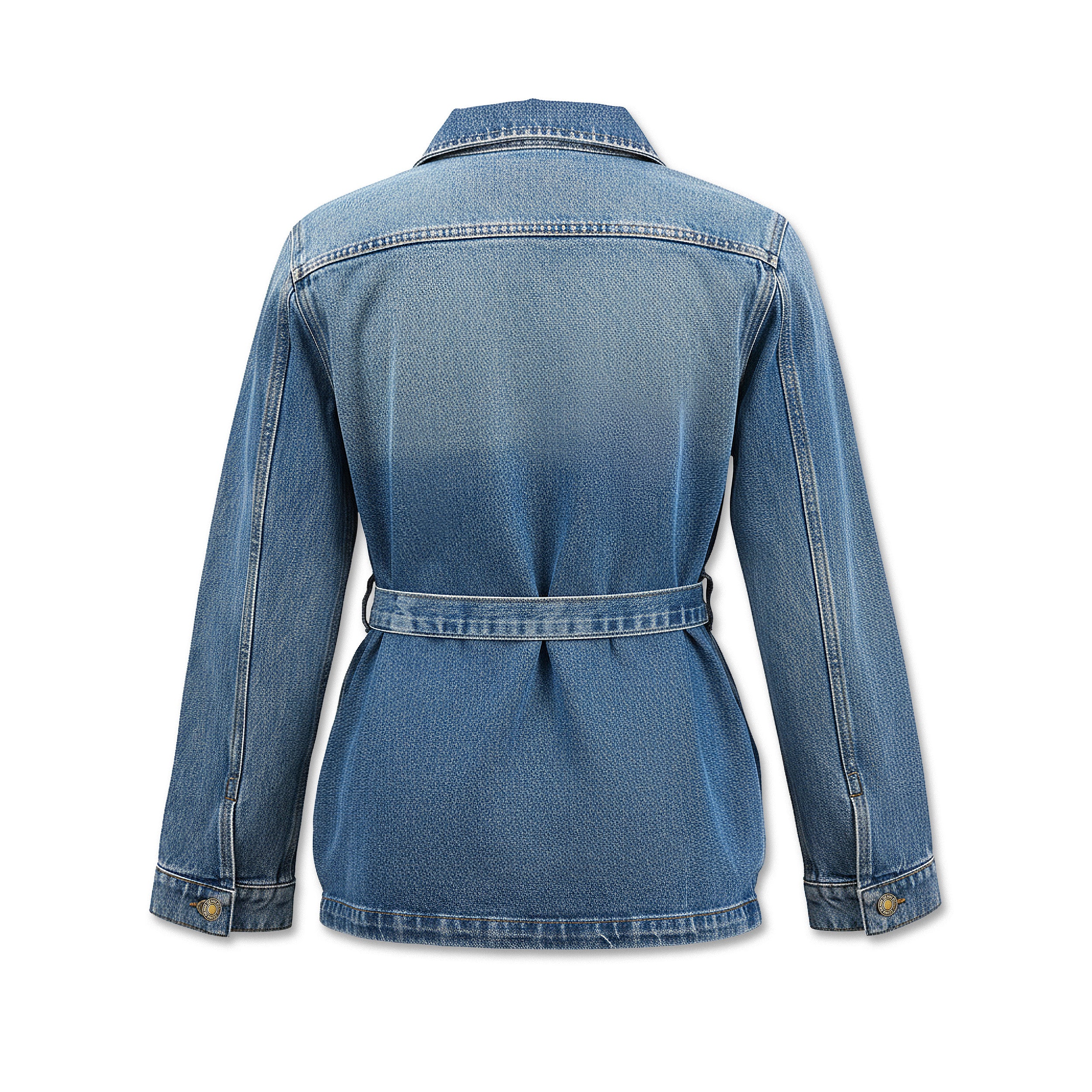 日系女裝牛仔長身外套