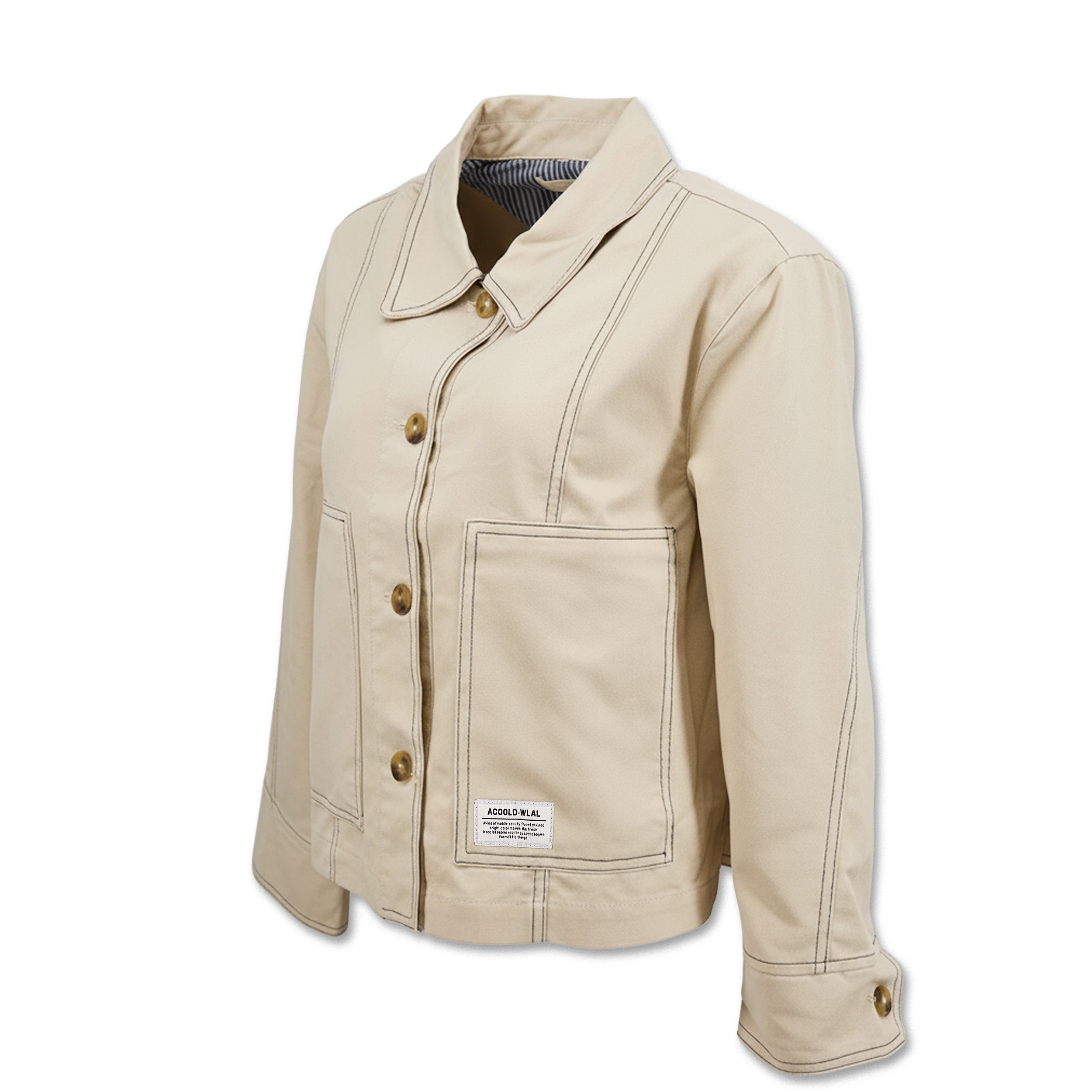 日系女裝洗水帆布外套