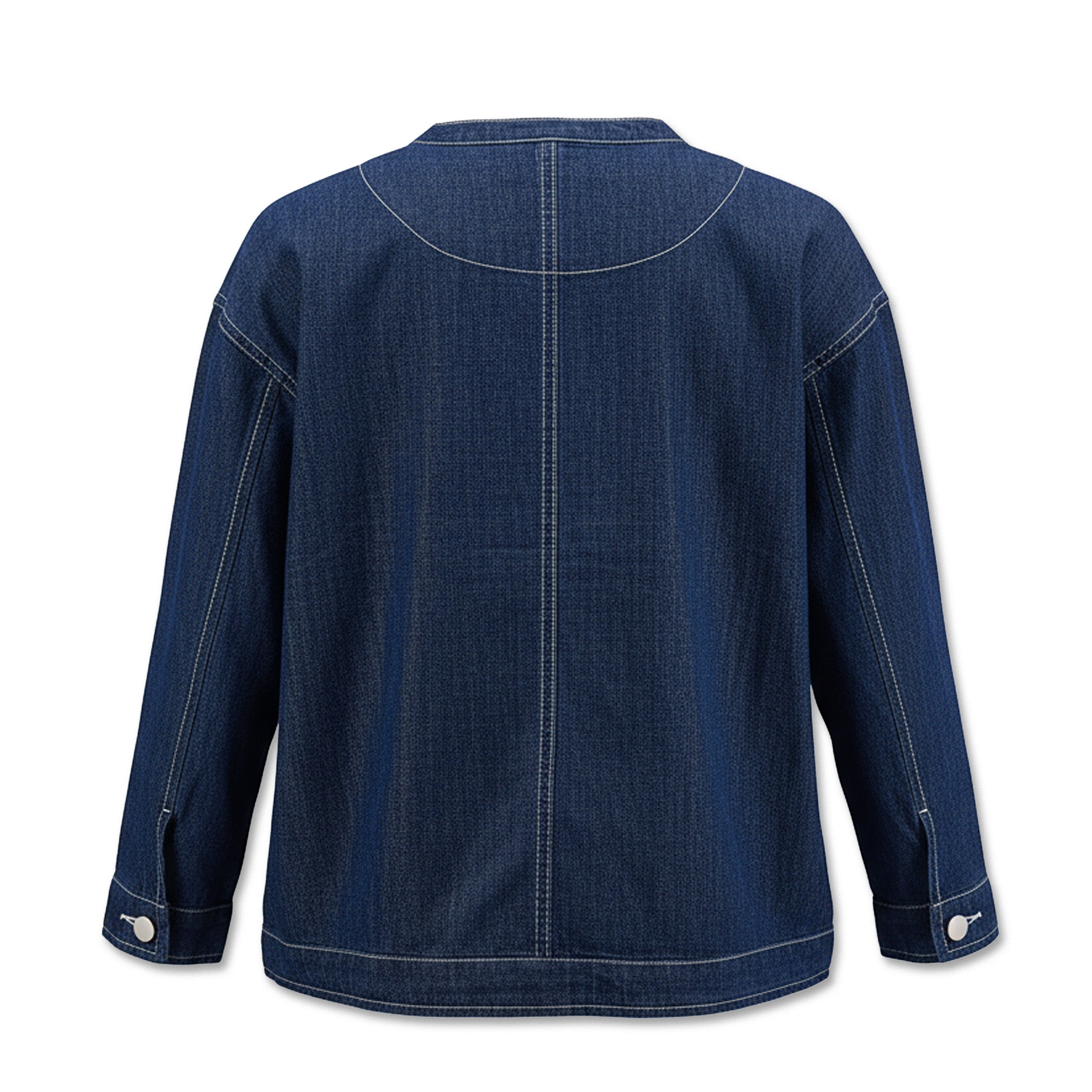 日系女裝牛仔圓領外套