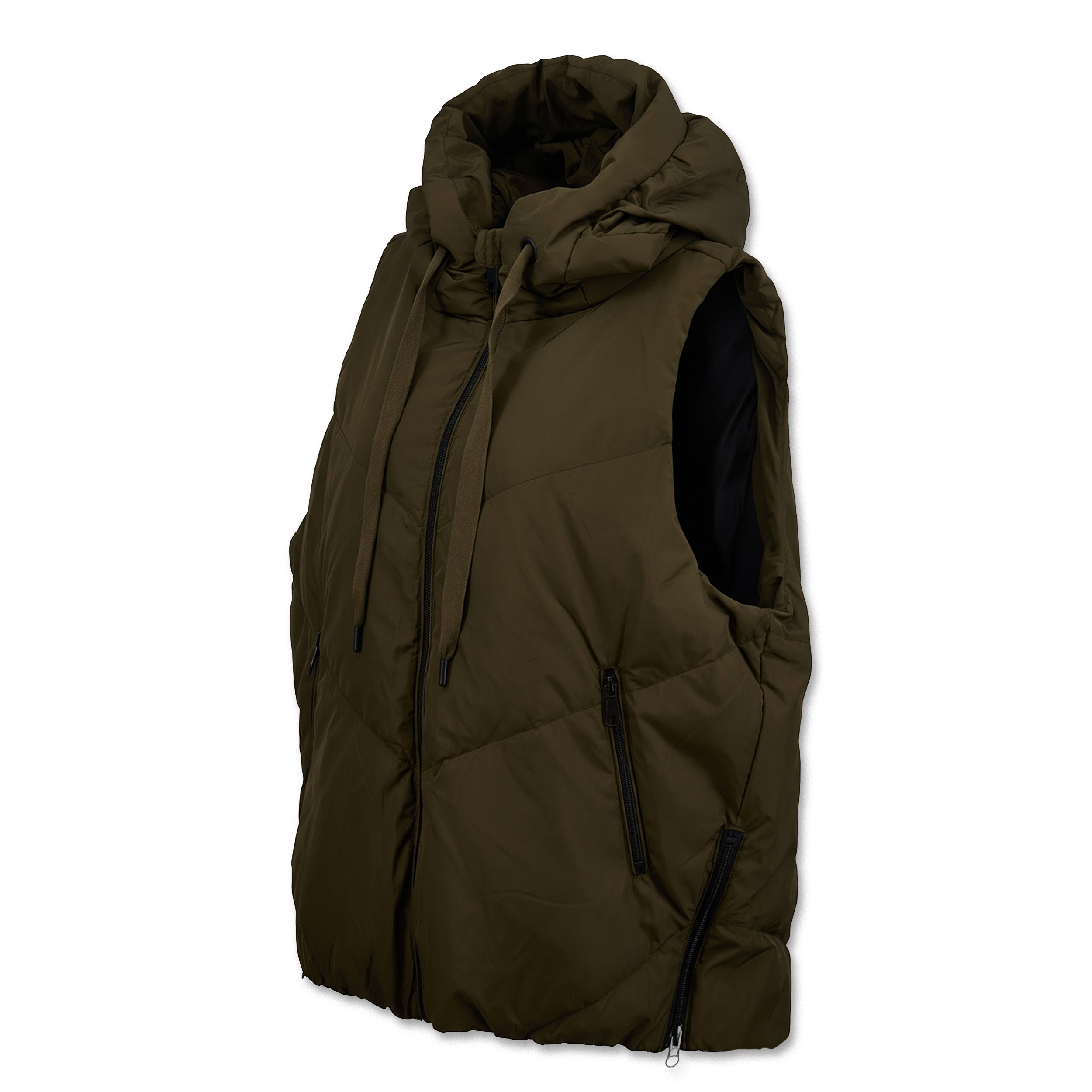 日本女裝連帽間棉背心