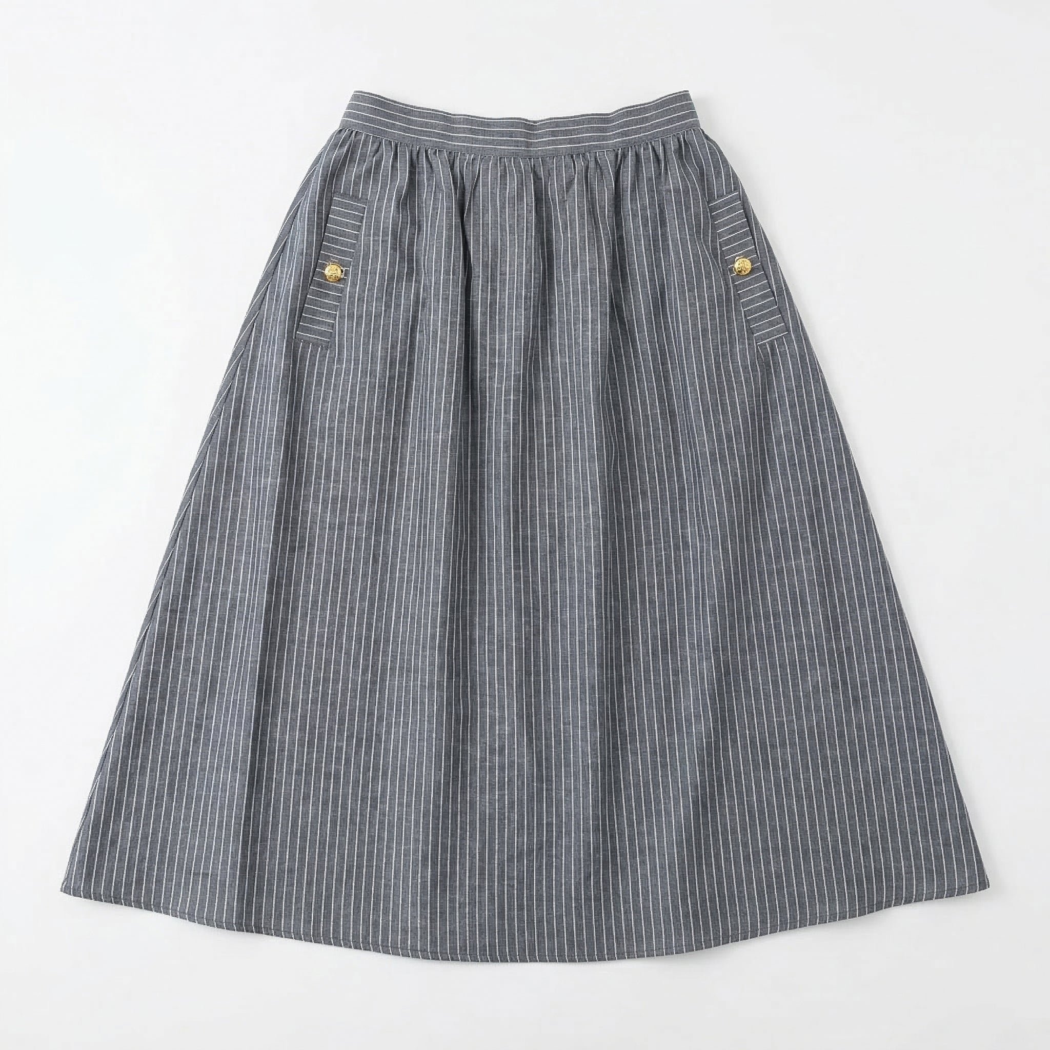 日系女裝條紋半截裙